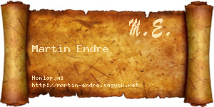 Martin Endre névjegykártya